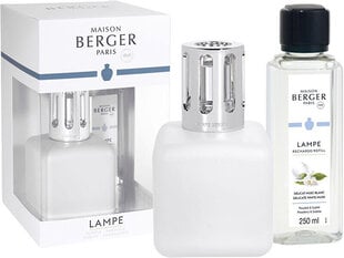 Maison Berger Paris Dāvanu komplekts katalītiskā lampa Glacon white + uzpilde Fine white muskuss 250 ml цена и информация | Ароматы для дома | 220.lv