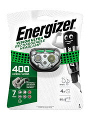 Energizer 400lm uzlādējams galvas lukturītis Vision Ultra цена и информация | Фонарики | 220.lv