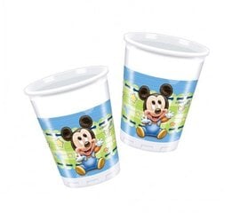Одноразовые пластиковые стаканчики "Mickey Baby", 200 мл, 8 шт  84346 цена и информация | Праздничная одноразовая посуда | 220.lv