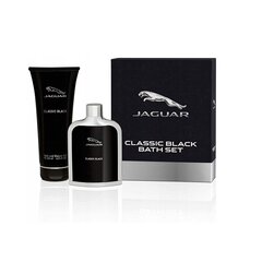 Komplekts vīriešiem: Jaguar Classic Black EDT 100 ml + dušas želeja 200 ml cena un informācija | Vīriešu smaržas | 220.lv