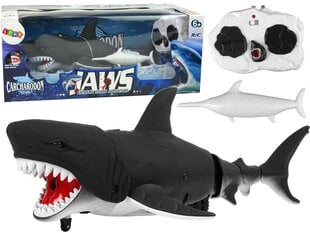 Игрушечная черная акула с пультом дистанционного управления Lean Toys цена и информация | Игрушки для мальчиков | 220.lv