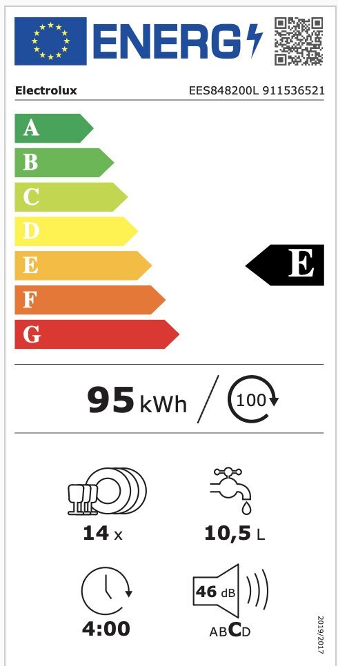 Electrolux EES848200L cena un informācija | Trauku mazgājamās mašīnas | 220.lv