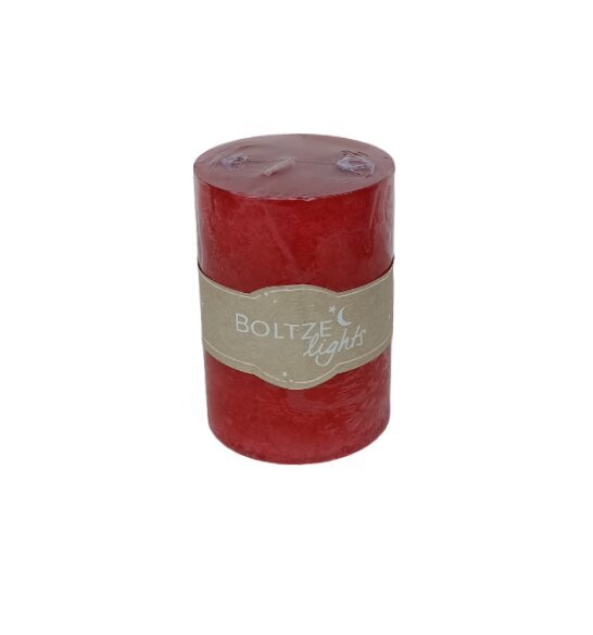 Boltze lights cilindriska svece, sarkana, 10 x 7 cm cena un informācija | Sveces un svečturi | 220.lv