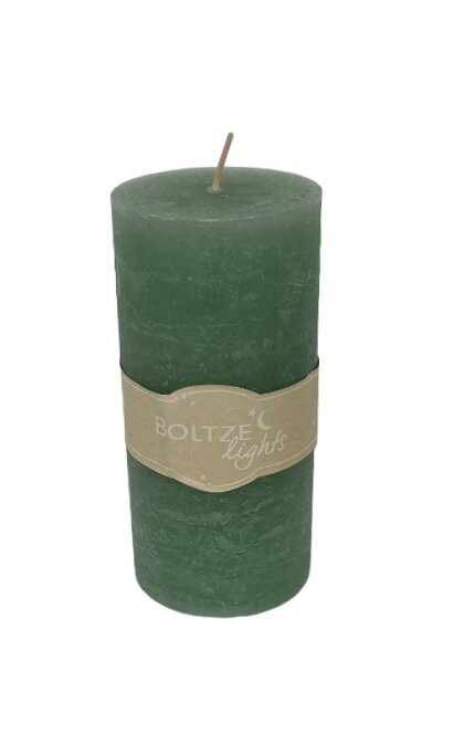 Boltze lights cilindriska svece, tumši zaļa, 15 x 7 cm cena un informācija | Sveces un svečturi | 220.lv