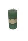 Boltze lights cilindriska svece, tumši zaļa, 15 x 7 cm cena un informācija | Sveces un svečturi | 220.lv