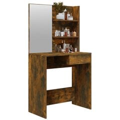 Tualetes galdiņš ar spoguli, ozols, 74.5x40x141cm cena un informācija | Kosmētikas galdiņi | 220.lv