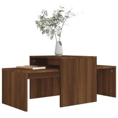 vidaXL kafijas galdiņu komplekts, ozolkoka krāsa, 100x48x40 cm cena un informācija | Žurnālgaldiņi | 220.lv