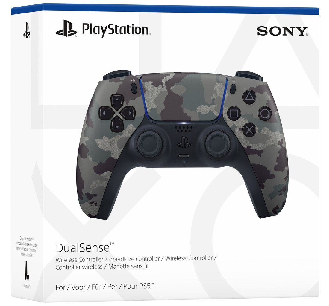 Игровой пульт Sony PlayStation DualSense Grey Camouflage беспроводной  контроллер (PS5) цена | 220.lv