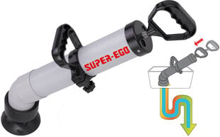 Cauruļu tīrīšanas sūknis ar 2 adapteriem Super Ego (1,3 l; Ø 20 - 100 mm) cena un informācija | Rokas instrumenti | 220.lv