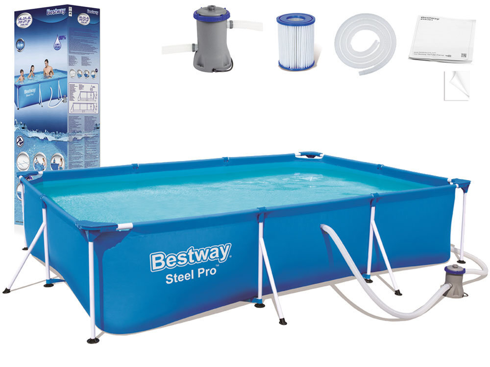 Baseins Bestway Steel Pro Splash Frame, 300x201x66 cm cena un informācija | Baseini | 220.lv