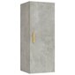 Sienas skapis, betona pelēks, 34,5x34x90cm, apstrādāts koks cena un informācija | Skapīši viesistabai | 220.lv