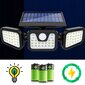 LED gaismeklis ar saules bateriju un kustības sensoru XW-B40 cena un informācija | Āra apgaismojums | 220.lv