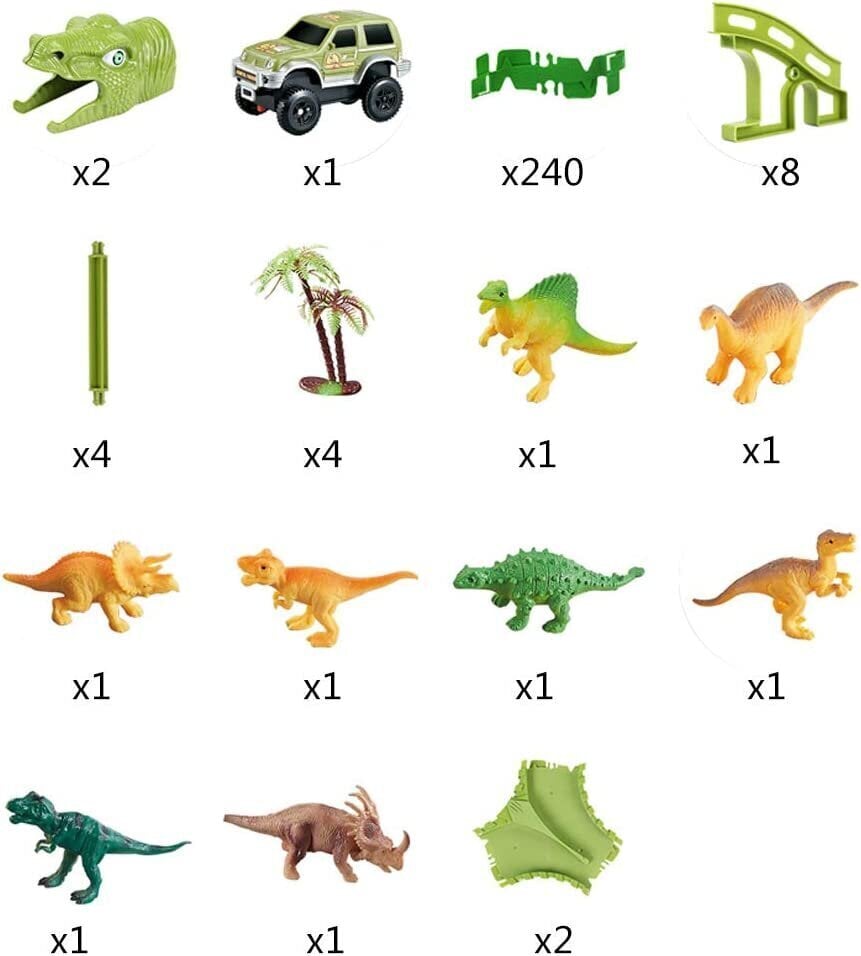 Milzīga dinozauru trase ar figūriņām цена и информация | Rotaļlietas zēniem | 220.lv