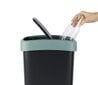 Atkritumu tvertne Rotho Swing Twist, 25L, melnas kr. ar zaļu dekoru cena un informācija | Miskastes | 220.lv