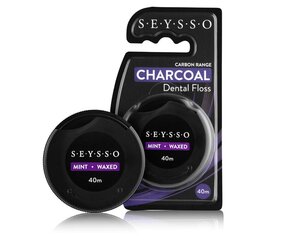 Zobu diegs SEYSSO Carbon Range Charcoal 40m cena un informācija | Zobu pastas, birstes | 220.lv