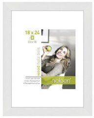 picture frame Apollon passe-partout 18 x 24 cm wood white - цена и информация | Рамки, фотоальбомы | 220.lv