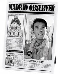 photo frame Madrid Newspaper 23 x 18 cm acrylic white - цена и информация | Рамки, фотоальбомы | 220.lv