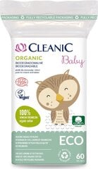 Ватные диски для детей Cleanic Baby Eco, 60 шт. цена и информация | Ватные изделия и влажные салфетки | 220.lv