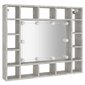 Spoguļskapis ar led, betona pelēks, 91x15x76,5cm цена и информация | Vannas istabas skapīši | 220.lv