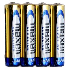 Baterijas Maxell Alkaline, AAA (LR03), 4 gab. цена и информация | Батарейки | 220.lv