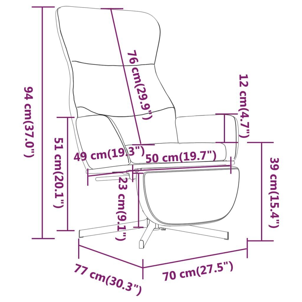 Atpūtas krēsls ar kāju balstu, tumši zaļš, samts cena un informācija | Atpūtas krēsli | 220.lv