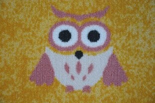 Bērnu paklājs OWLS dzeltens Pūces cena un informācija | Paklāji | 220.lv