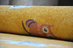 Bērnu paklājs OWLS dzeltens Pūces cena un informācija | Paklāji | 220.lv