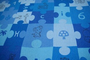 Bērnu paklājs PUZZLE zils cena un informācija | Paklāji | 220.lv