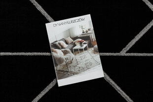 ковер EMERALD эксклюзивный 7543 гламур, стильный геометричес черный / бряный цена и информация | Ковры | 220.lv