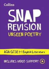 AQA Unseen Poetry Anthology Revision Guide: Ideal for Home Learning, 2022 and 2023 Exams цена и информация | Книги для подростков  | 220.lv