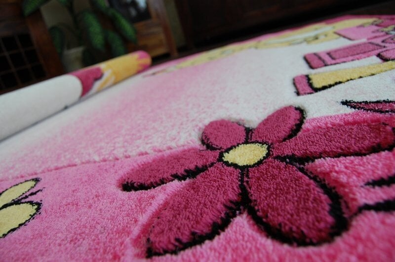 Bērnu paklājs HAPPY C210 rozā Teddy lācis цена и информация | Paklāji | 220.lv