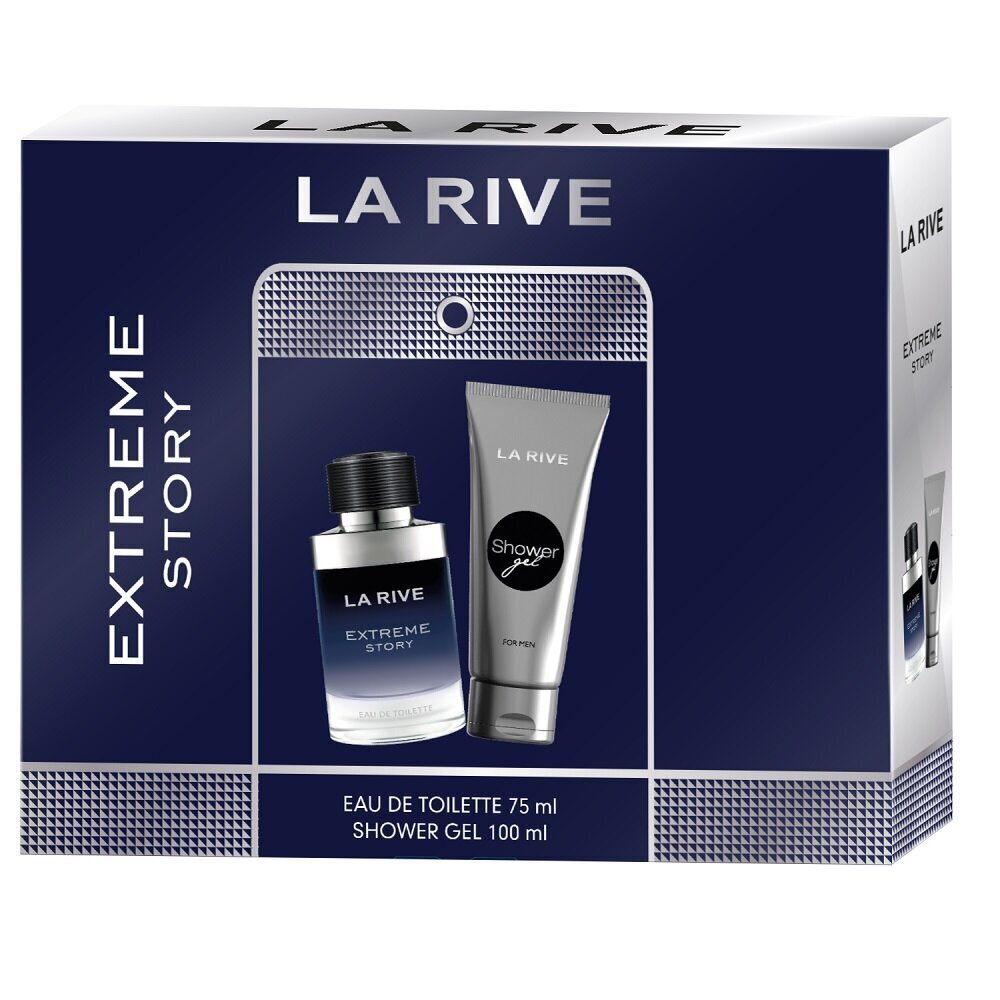 Komplekts vīriešiem: La Rive Extreme Story EDT 75 ml + dušas želeja 100 ml цена и информация | Vīriešu smaržas | 220.lv