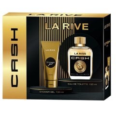 Komplekts vīriešiem: La Rive Cash For Men EDT 100 ml + dušas želeja 100 ml cena un informācija | Vīriešu smaržas | 220.lv