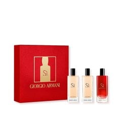 Komplekts sievietēm: Giorgio Armani Si Passione EDP 15 ml + Si EDP 2x15 ml cena un informācija | Sieviešu smaržas | 220.lv