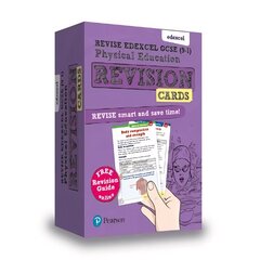 Pearson REVISE Edexcel GCSE (9-1) Physical Education Revision Cards: for home learning, 2022 and 2023 assessments and exams cena un informācija | Grāmatas pusaudžiem un jauniešiem | 220.lv