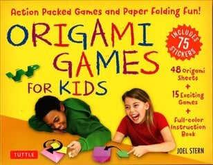 Origami Games for Kids Kit: Action Packed Games and Paper Folding Fun! [Origami Kit with Book, 48 Papers, 75 Stickers, 15 Exciting Games, Easy-to-Assemble Game Pieces], 48 Sheets of Folding Paper plus Stickers plus Easy-to-Assemble Game Pieces plus 15 Exc цена и информация | Книги для подростков  | 220.lv