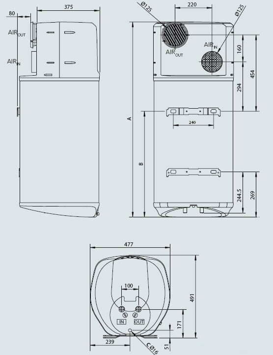 Ūdens sildītājs ar siltumsūkni Ariston Nuos Primo80, 80L, 3623238 цена и информация | Ūdens sildītāji | 220.lv