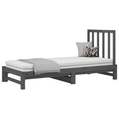Izvelkama gulta vidaXL (2x(90x200) cm), pelēks цена и информация | Кровати | 220.lv