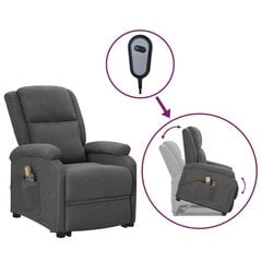 Откидное массажное кресло для отдыха, серое цена и информация | Кресла в гостиную | 220.lv