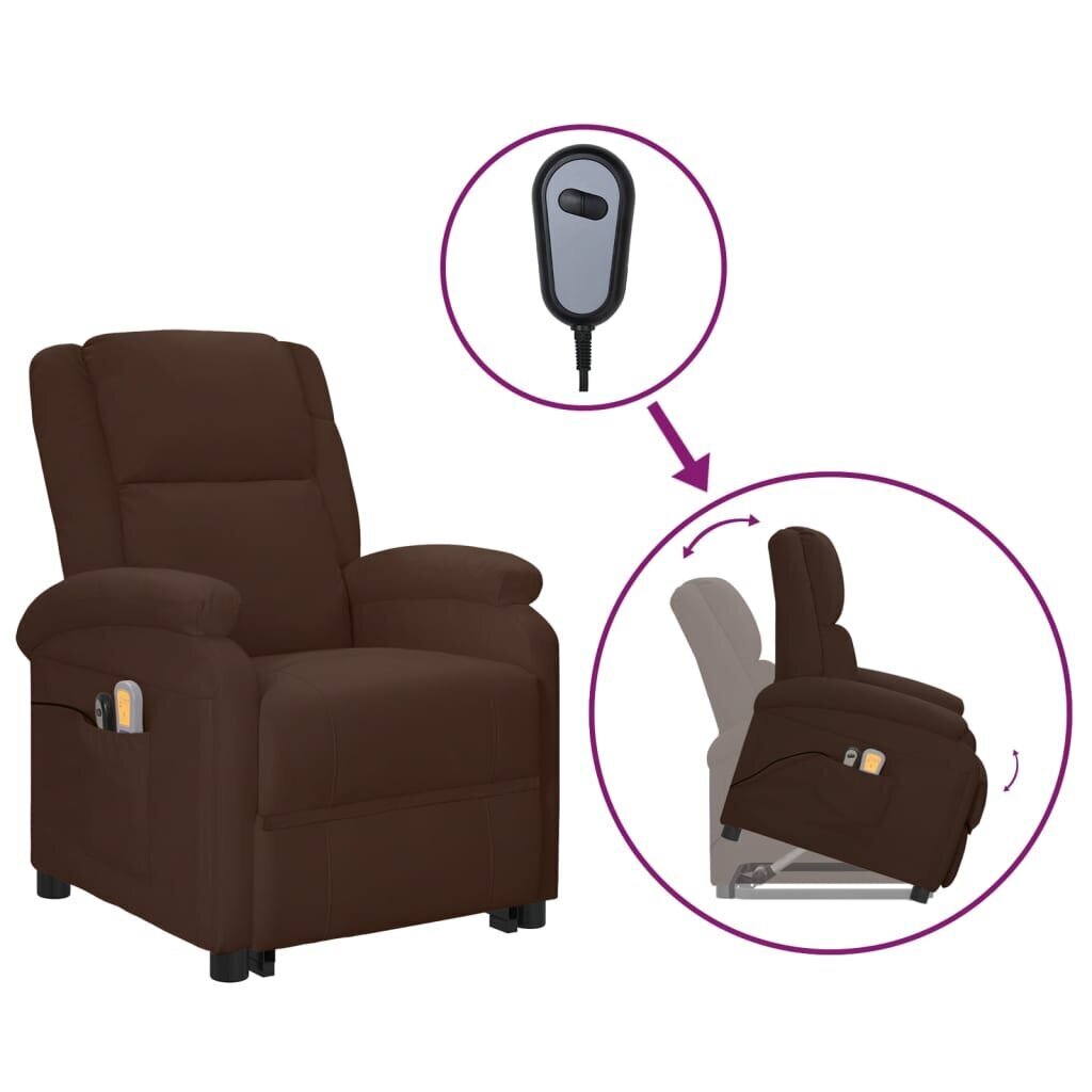 Masāžas krēsls, brūns cena un informācija | Atpūtas krēsli | 220.lv