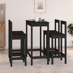 Комплект мебели для бара из 5 частей, черный цена и информация | Комплекты мебели для столовой | 220.lv