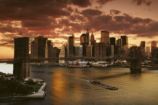 Фотообои - Вечер в Нью-Йорке 375х250 см цена и информация | Фотообои | 220.lv