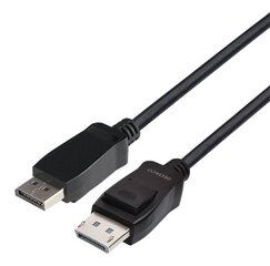 DELTACO DisplayPort kabelis, DP 1.4, 8K@60Hz, 2m, melns цена и информация | Кабели и провода | 220.lv