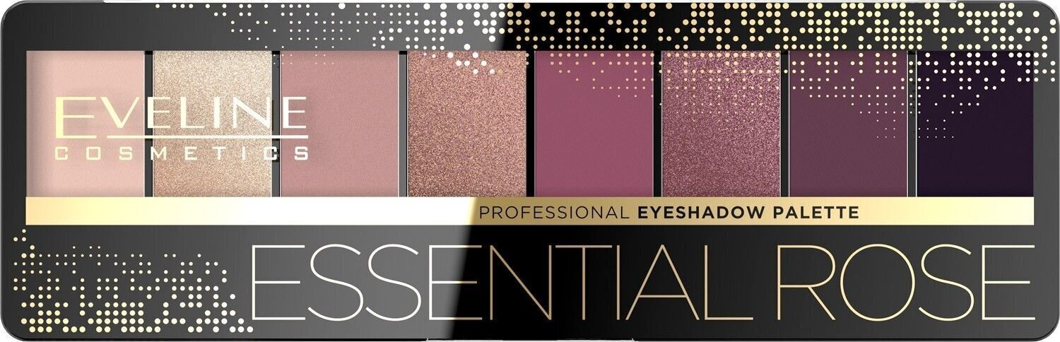 Eveline Eveline Eyeshadow Professional Palette acu ēnu komplekts 05 Essential Rose (8) 9.6g cena un informācija | Acu ēnas, skropstu tušas, zīmuļi, serumi | 220.lv