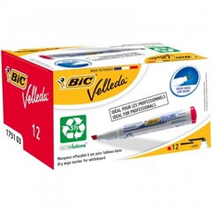 Маркер для белых досок Bic Velleda 1751 4-6 мм, крестообразная головка, красный, 12 шт. 751035 цена и информация | BIC Товары для детей и младенцев | 220.lv