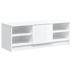 TV skapis, balts, 102x35,5x36,5cm, koks, glancēts cena un informācija | TV galdiņi | 220.lv