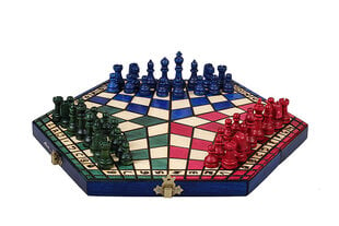 Šaha galds 3 spēlētājiem, krāsains kaina ir informacija | Galda spēles | 220.lv