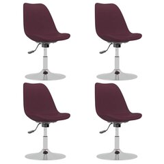Grozāmie ēdamistabas krēsli, 4 gab., violeta krāsa, audums cena un informācija | Virtuves un ēdamistabas krēsli | 220.lv