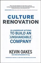 Culture Renovation: 18 Leadership Actions to Build an Unshakeable Company cena un informācija | Ekonomikas grāmatas | 220.lv