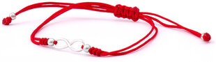 Beneto Браслет бесконечности красный каббала на шнурке AGB539 цена и информация | Женские браслеты | 220.lv
